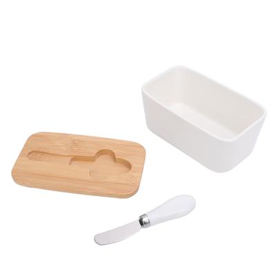 500ml Ceramiczna Maselnica z Pokrywką Uszczelniona Utrzymująca Świeżość Łatwe Czyszczenie Pojemnik na Masło