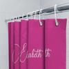 Customizable Monogram Name Shower Curtain Set Bright Bold Colors With Elegant Script Font For Bathroom Decor 180 Gsm Microfiber