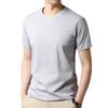 Baumwoll-T-Shirt, kurzärmelig, schmal, trendig, einfarbig, 80-fädige merzerisierte Baumwolle, Herren-T-Shirt mit halblangen Ärmeln