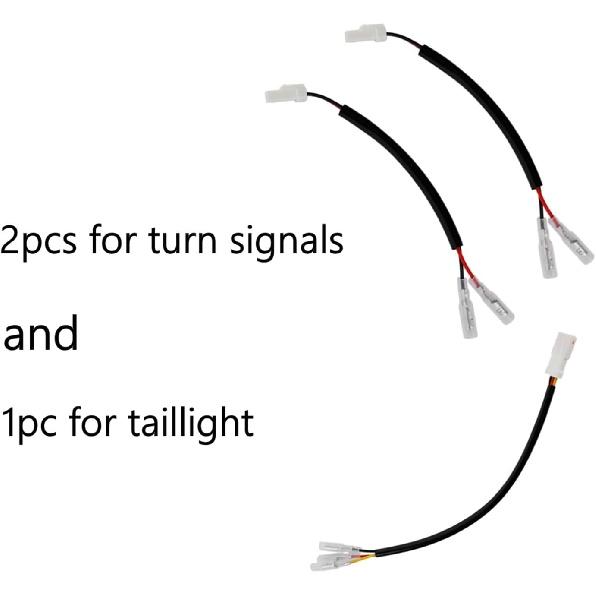 Tail Light Wires Adapter Plug Connectors 3 Power Cords Turn Signal Light Plug Adapter Wires Compatible With KTM 200 250 690 790 DUKE EXC(1 set