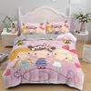 Cartoon Lovely Girls King Queen Duvet Cover Cute Little Girl Pattern Bedding Set Kids Pink Pretty 2/3pcs Polyester Quilt Cover