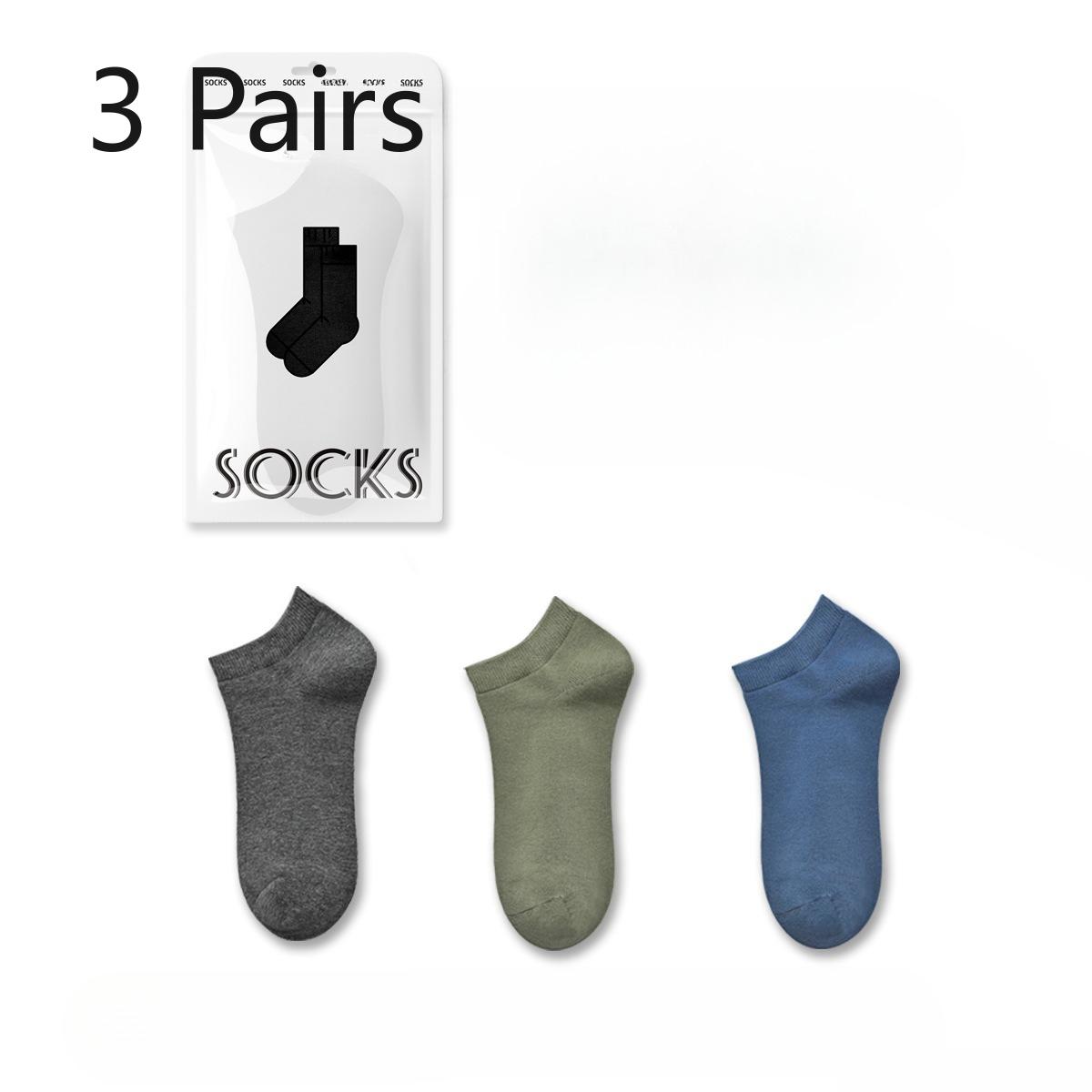 

3 пары мужских летних хлопковых тонких антибактериальных носков 7А с защитой от запаха, дышащих и впитывающих пот 3 Pairs