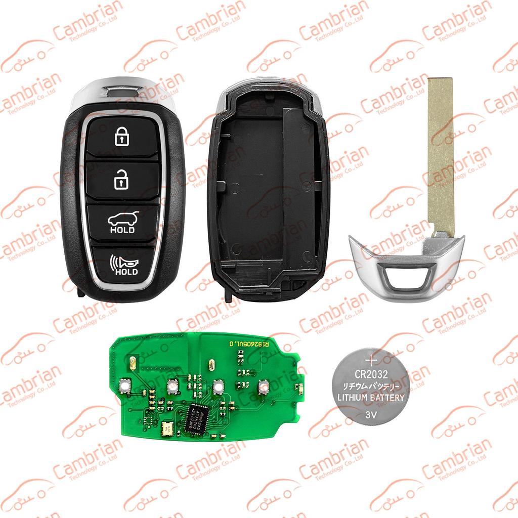 4-Tasten-Fernbedienung für Hyundai Santa Fe Schlüsselanhänger (TQ8-FOB-4F19)