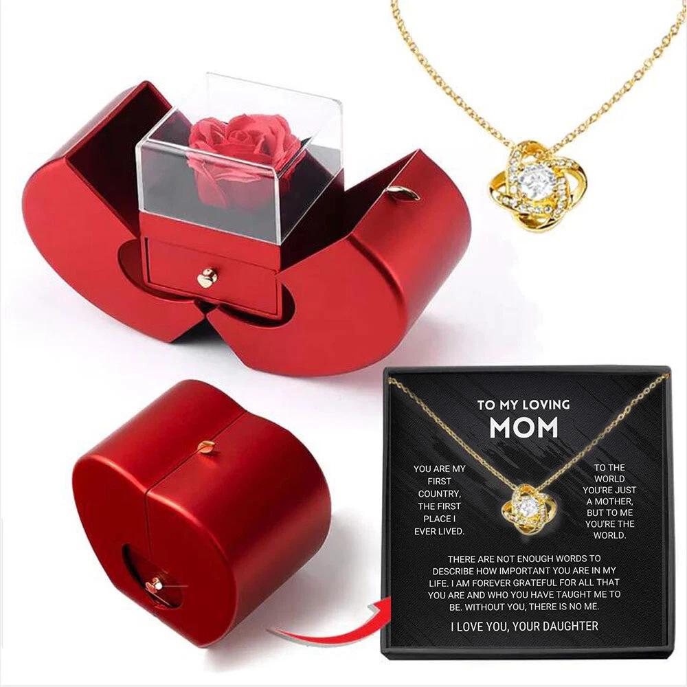 Four-Leaf Clover Love Letter Pendant Necklace - Perfect for Valentine's, Christmas, or Holiday Gifts