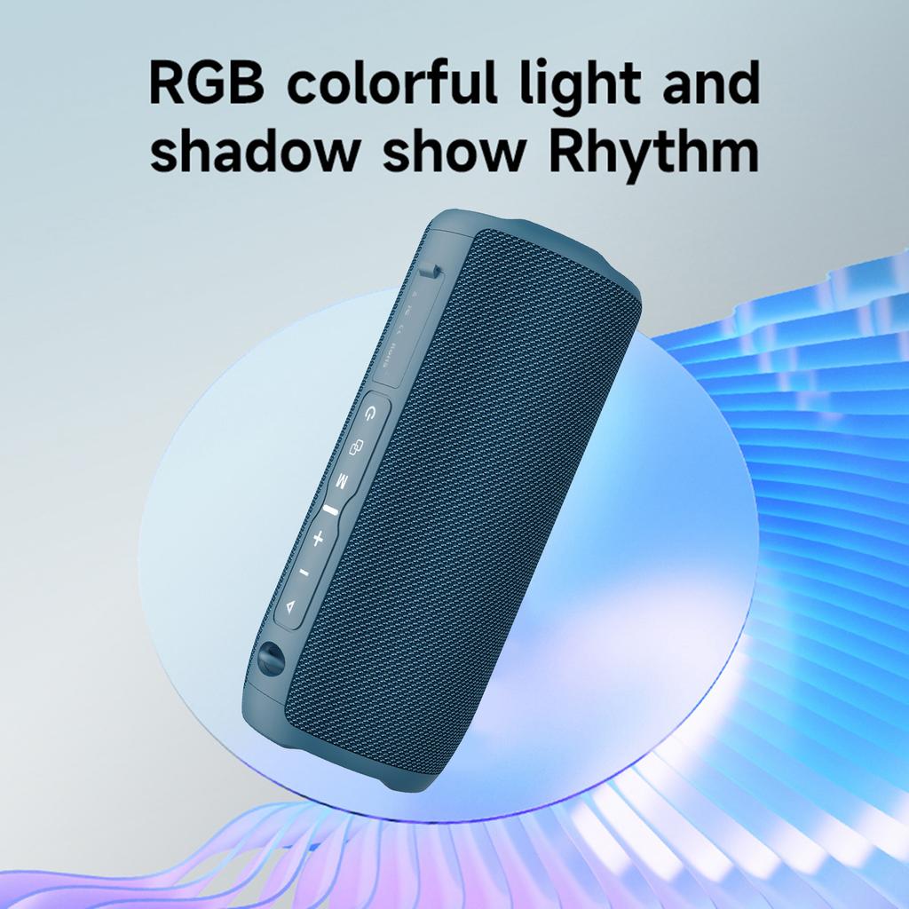 S49PRO Portable Wireless Speaker with 5.2 Technology IPX6 Waterproof Speakers HiFi Sound FM TF Card RGB Lighting Compact a