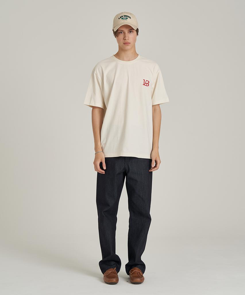 LAB101 Baseball Back Logo Tee - Cream