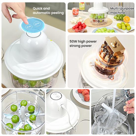 Automatic Peeling Machine Electric Portable Garlic Peeler Fruit Skin Remover Machines for Grapes Tomato Cherry