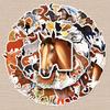 50-Piece Horse Graffiti Stickers Set: Creative Waterproof Cartoon Animal Stickers for DIY, Skateboards, Phones, and Suitcases.