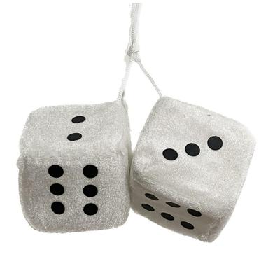 Ideamall Dados, Espelho Retrovisor, Acessórios, Dados para Carro, Enfeite Pendurado (Branco)