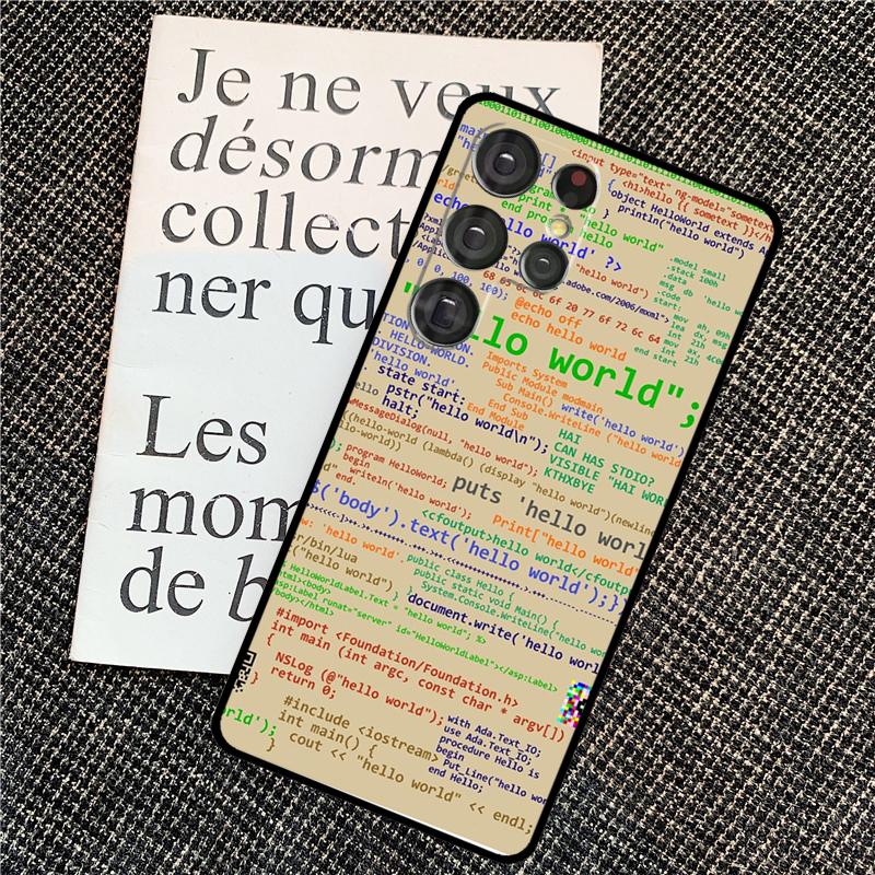 

Programming Languages Case For Samsung Galaxy S25 Ultra S20 S21 S22 S23 S24 Ultra S9 S10 Plus S24 FE Back Cover Galaxy S22 Plus
