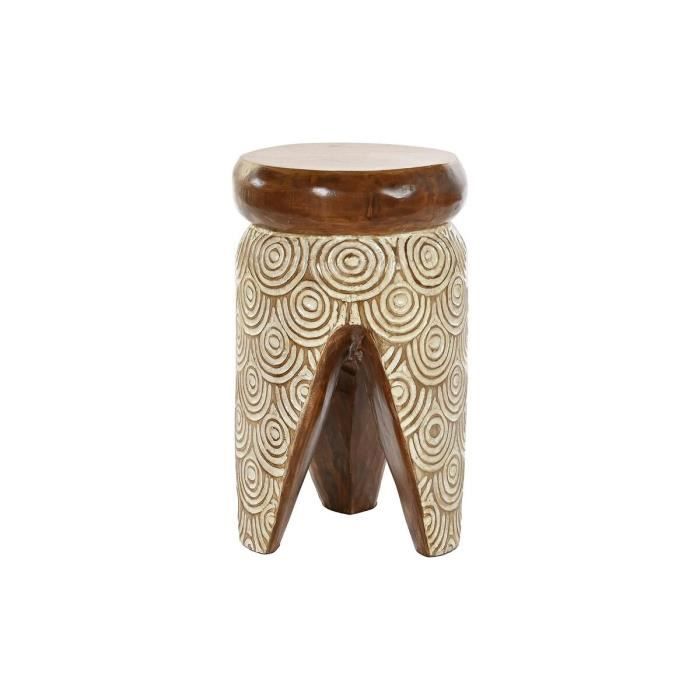 Table D'appoint - Albasia - Blanc - 30 X 30 X 50 Cm - Design Contemporain - Finition Mate