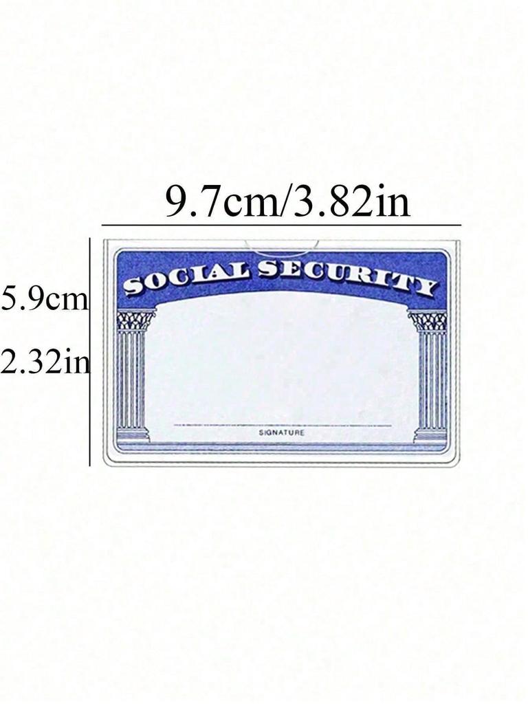 Medicare Protector Sleeves Clear PVC Waterproof Medical/ Card /Social Security Card Protector - Clear Vinyl Plastic Covers