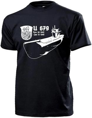 WOII Duitse Marine UBoot Type VII U679 Onderzeeër T-shirt 100% Katoen Ronde Hals Zomer Korte Mouw Casual Heren T-shirt Maat S3XL