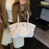 Women's Large Capacity Tote Bag - 2025 Autumn/Winter Solid Color Versatile Shoulder Handbag