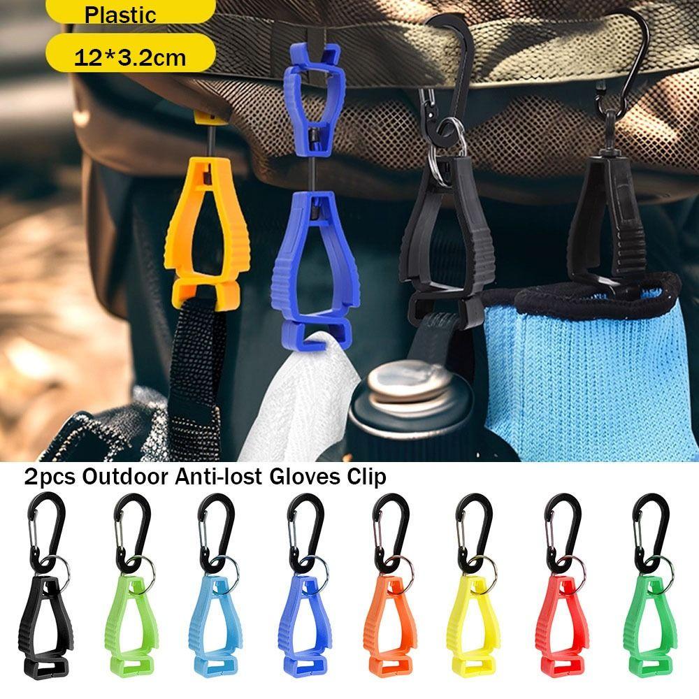 2pcs Anti-lost Mountaineering Buckle Hat Clip Plastic Protective Gloves Clip Outdoor Gloves Clip
