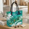  Tropical Leaf Print Tote Bag Stylish Casual Lightweight Large Capacity Daily Carry Handbag