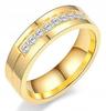 Gold Wedding Ring 316L Steel Size 28