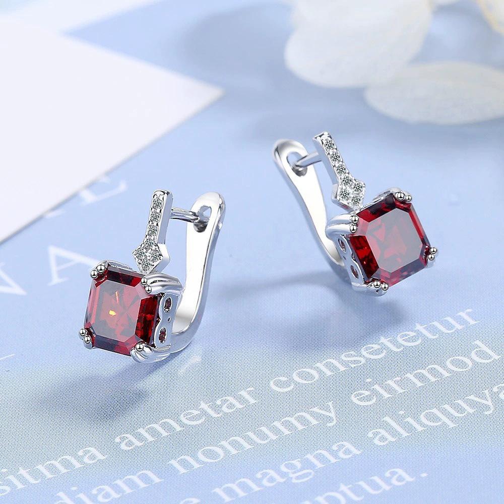 European and American new square earrings with personalized and fashionable earrings
