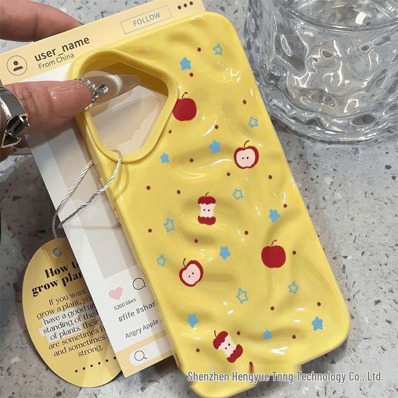 

Star Apple 3D Creased Meteorite Pattern Drop-Proof Case for iPhone 17 Pro Max/15 Pro/14. iPhone 15 Pro Max