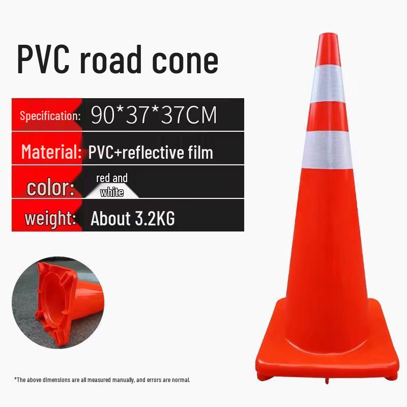 Reflective PVC "No Parking" Traffic Cone - Safety Roadblock & Ice Cream Bucket/Cup Design