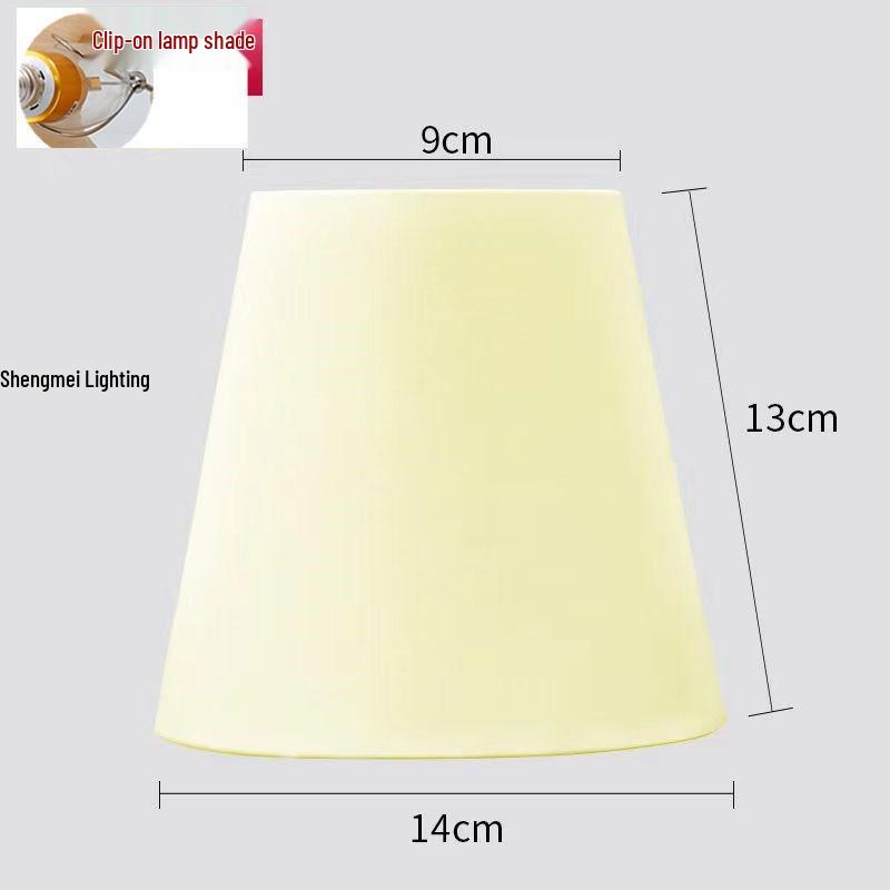 European Crystal Chandelier Fabric Lampshade, Clip-On, E27 Large Base, E14 Candle Bulb, Wall Light Shell Shade