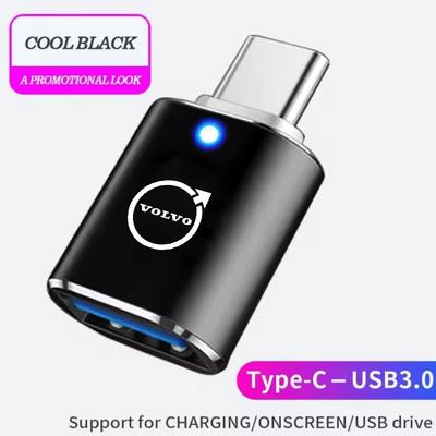 Type C To USB Port Converter Charging Cable Adapter For Volvo Xc60 Xc90 V40 V60 S60 V50 V90 S80 C40 XC40 V70 XC70 C30 Rdesign