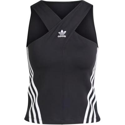 Originals Striped Logo Print Slim Fit Sleeveless Top Women Tops Black JM9258