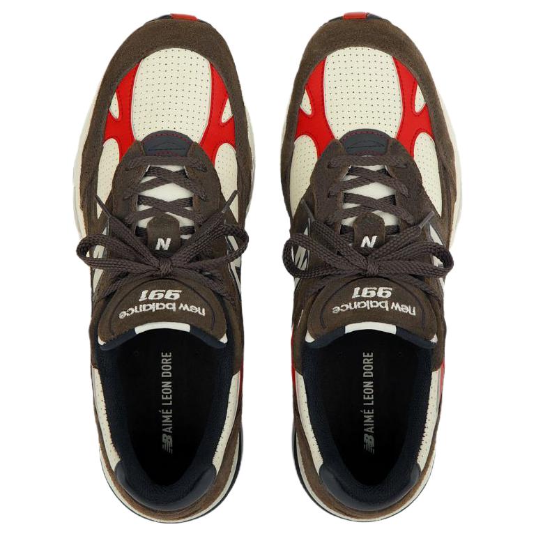 AIME LEON DORE x New Balance NB 991 Running Shoes Unisex Brown M991AL1