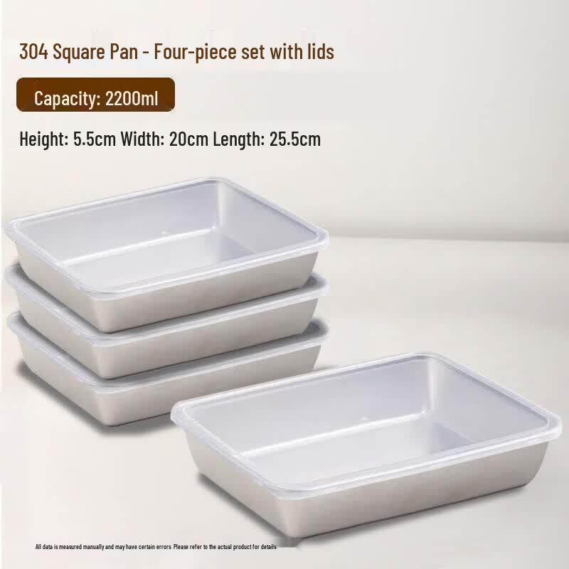 Youluo Covered Rectangular Glass Food Storage Tray