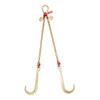 5/16" x 2' G80 Tow Chain J Hook V-Chain Bridle Grab Hook Wrecker 10800 lbs