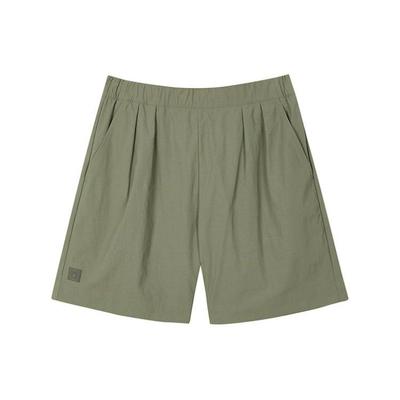 Solid Color Mid-Rise Moisture-Wicking Quick-Dry Straight-Leg Casual Shorts Women Shorts Rock-Green L224W032-01DR