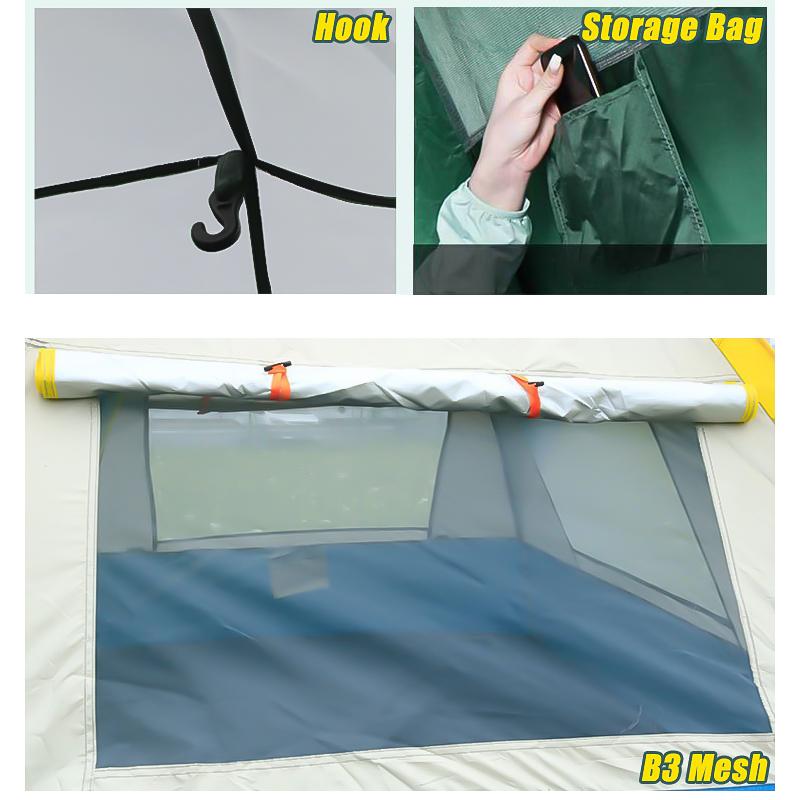 Barraca Totalmente Automática para 2-3 Pessoas/3-4 Pessoas À Prova de Chuva À Prova de Vento Toldo Sombreamento Praia Camping Caminhadas Barraca Camping Viagem Barraca Familiar Azul/Verde