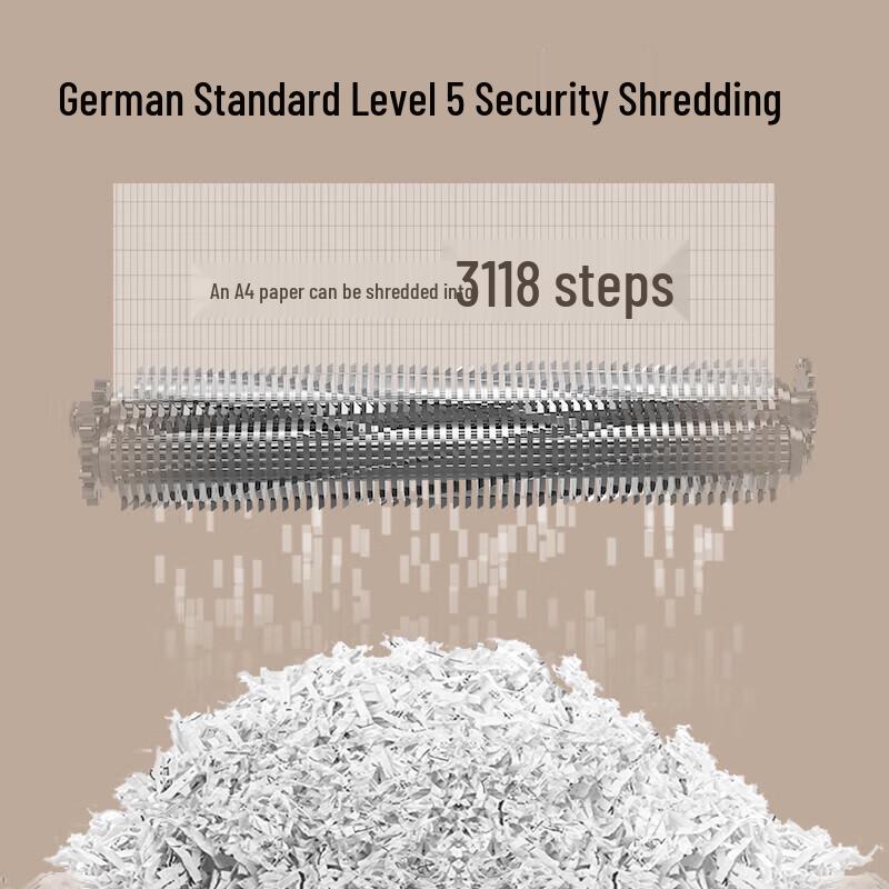 Deli Level 5 High-Security Commercial Paper Shredder CN plug (adapter included)