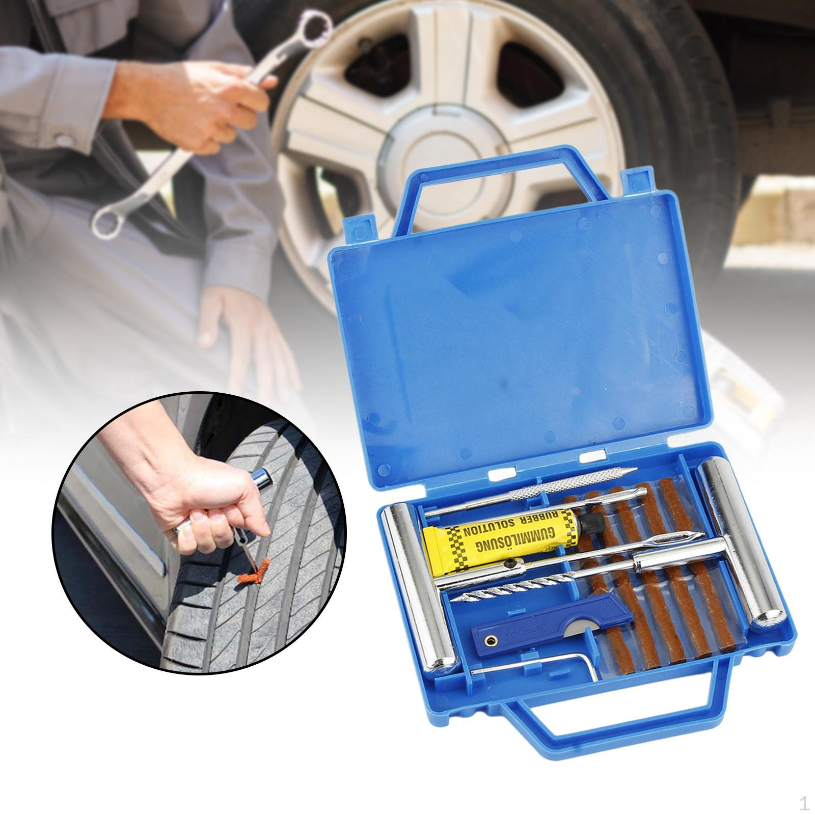 

12 шт. комплект для ремонта шин, инструменты для прокола, прочный компактный портативный автоматический набор