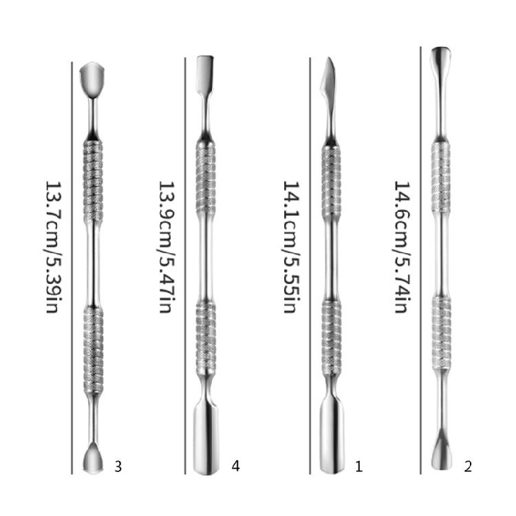 Cuticle Pusher Stainless Steel Nail Polishs Remover Metal Spatula Cuticle Pusher