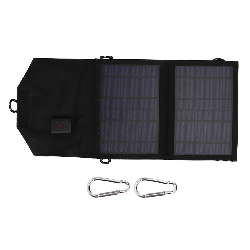 Folding Solar Panel Charger Polycrystalline Silicon 7W 5V USB Port Solar Charger for Outdoor Activities