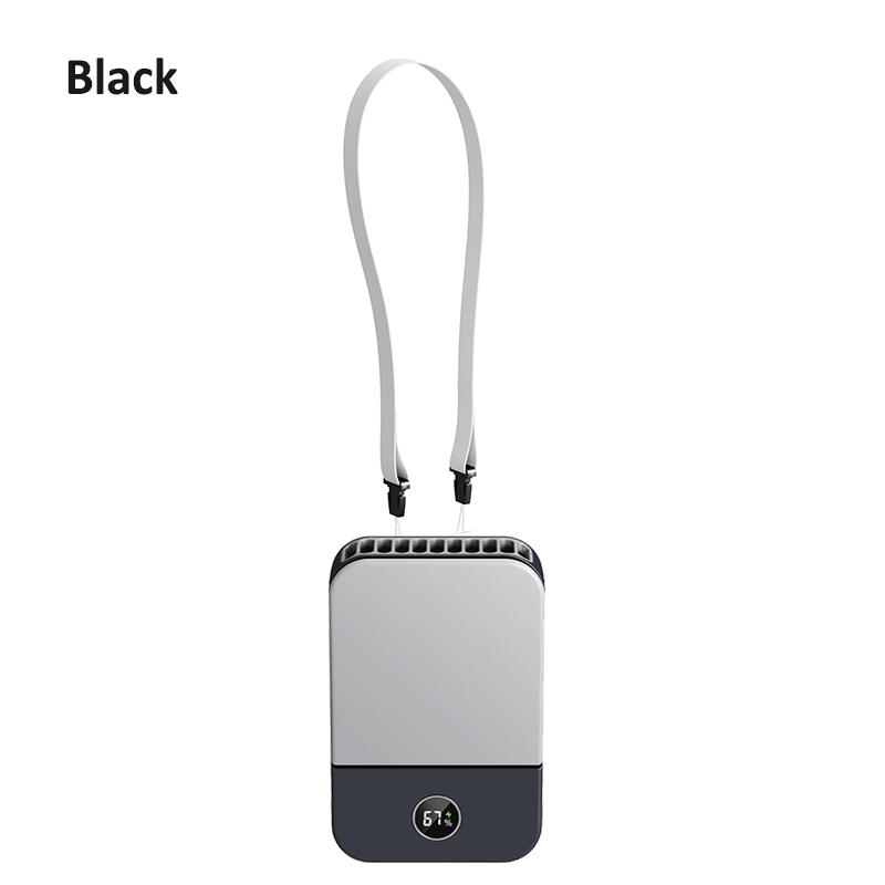 

Портативный поясной вентилятор, перезаряжаемый портативный поясной вентилятор с зажимом, безлопастной носимый поясной вентилятор, подвесной шейный вентилятор для кемпинга и путешествий на открытом воздухе чёрный