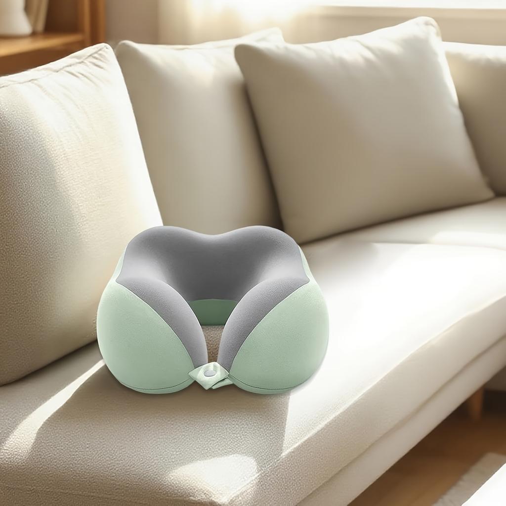 [Memory Foam Neck Pillow] 1pc U-Shaped Soft Breathable Memory Foam Travel Neck Pillow, Providing 360-Degree Support