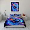 Colorful Galaxy Space Decor Artwork Soft Comfortable Duvet Cover Bedding Set Included 1*Duvet Cover & 2*Pillowcases, Gift