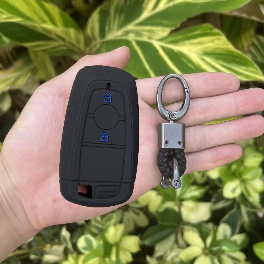 Silikon Auto Schlüsselhülle Etui Für Ford Maverick Focus Edge Explorer Expedition Everest Fusion Mondeo Mustang Raptor Bronco Schlüssel
