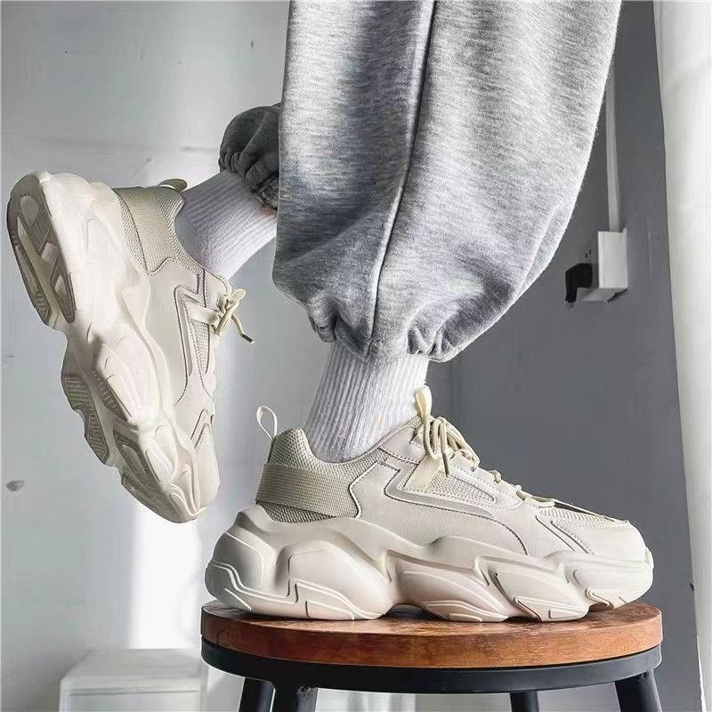 Thick Platform Breathable Running Male Sports Shoes Mesh Upper Men's Casual Sneakers Walking High Quality Jump Shoe in Promotion