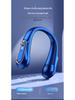 USB Rechargeable Neck Hanging Fan with Digital Display for Students, Office & Sports