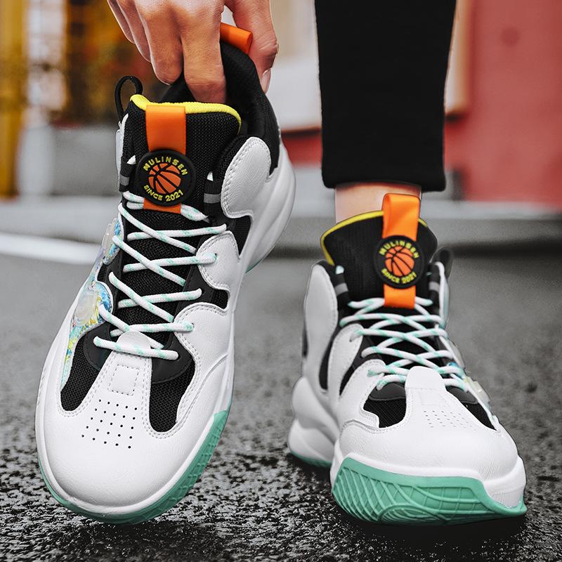 5D buty sportowe młodzieżowe graffiti wysokie sznurowane buty do koszykówki na platformie moda na cztery pory roku buty codzienne N058