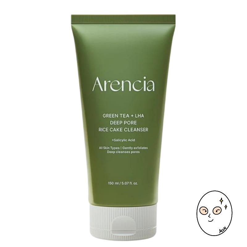 Arencia Green Tea + LHA Deep Pore Rice Cake Cleanser 150g
