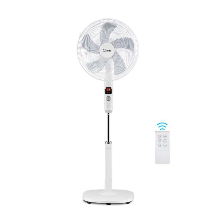 Ventilateur sur pied - Midea - FS40-16CR - 26 vitesses - Télécommande silencieuse - Écran LED