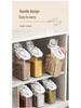 Multi-Grain Storage Canister with Measuring Cup - Sealed Plastic Container for Rice, Flour, and Grains
