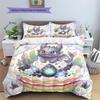 Toothless Night Fury Pattern Bedding Quilt Set Quilt Cover Pillowcase Home Decoration Birthday Gift (1 * Duvet Cover + 2 * Pillowcase, Without Core)