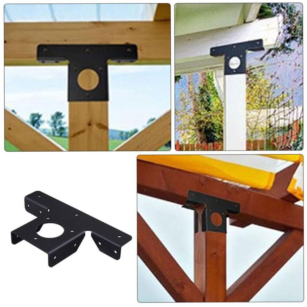 2pcs T-shaped Pergola Corner Frame 3-Way Pergola Fixed Bracket Pergola Brackets  Balconies