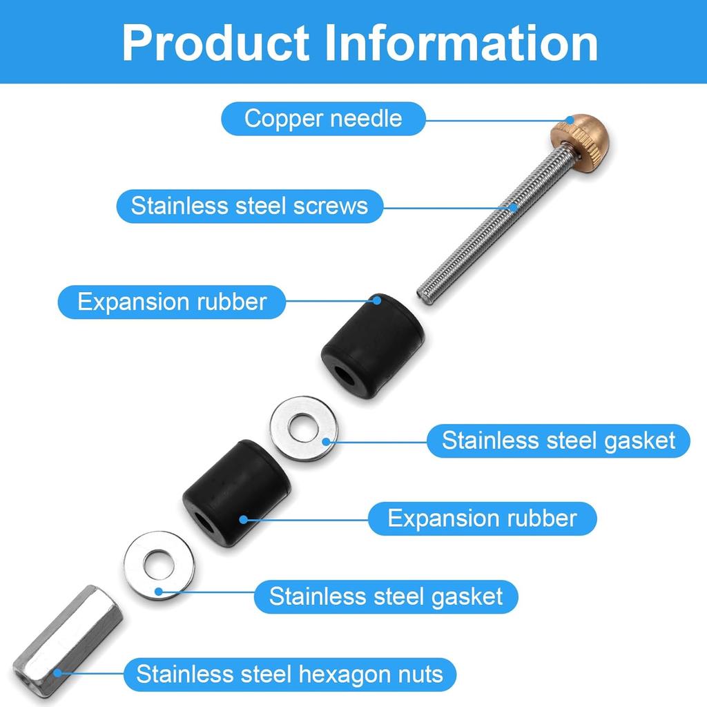Pipe Water Stopper Kit, Hot-Melt Water Stop Pin Needles for Fast Water Line Pipe Leakage Repairs, Stainless Steel Copper Pipe Water Stopper Tool for