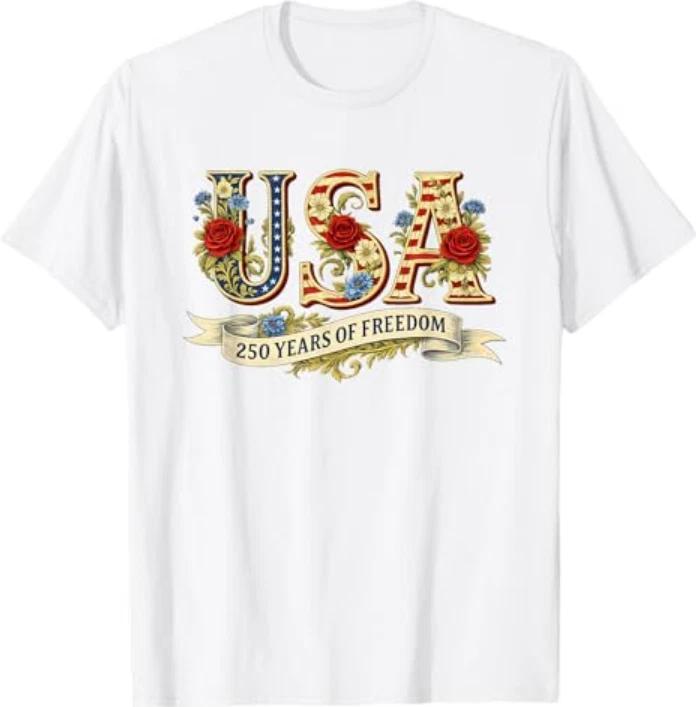 Usa 250 Years Of Freedom 1776 2026 America 250th Anniversary Tshirt S